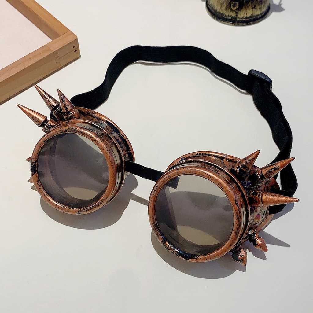 Novo Fantasia de Halloween Óculos Retro Punk Steampunk Acessórios de Decoração para Festa e Cosplay