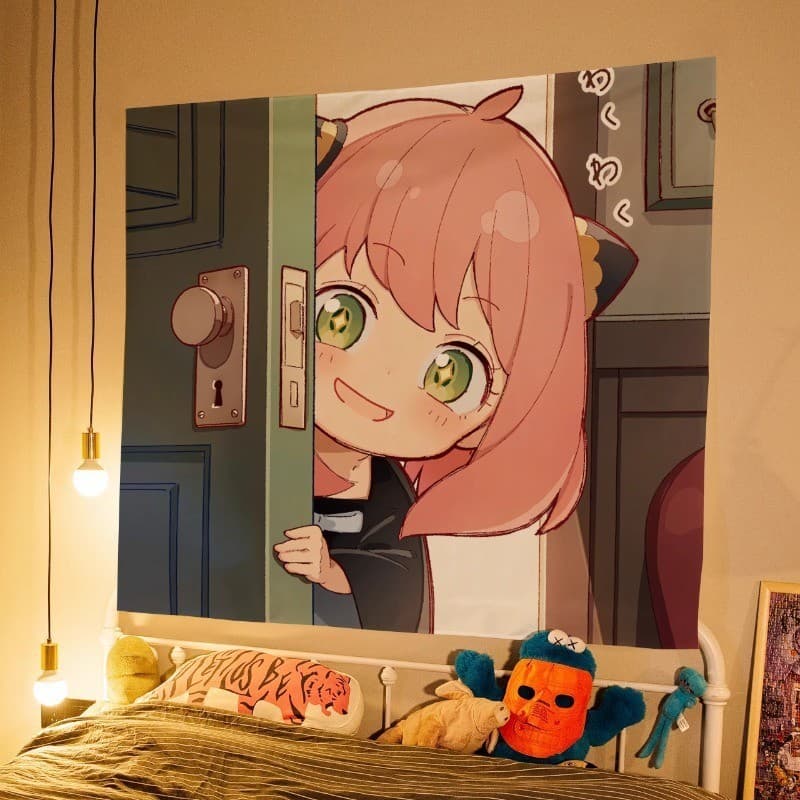 Spy Play House tapeçaria dos desenhos animados Anime pano de fundo Arnia menina coração quarto decoração pano de parede