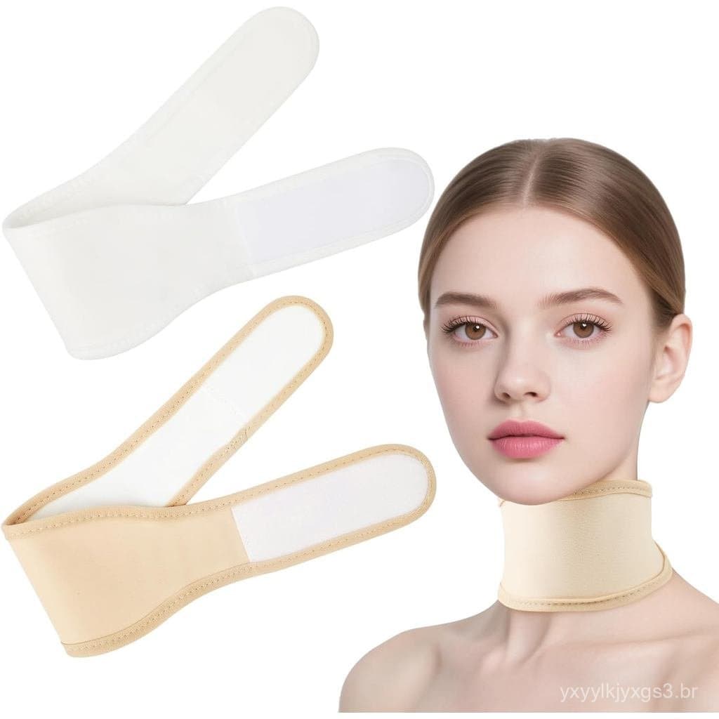 2CastorforThyroid Compressa Reutilizável de Óleo de Rícino Orgânico para Pescoço, em Flanela de Algodão, Ajuste Confortá