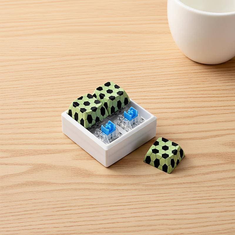 [kaan] Bonito Futebol Padrão Teclado Fidget Clier Brinquedo Com Cordão Mini Alívio Do Estresse Sensorial Para Adultos Cr