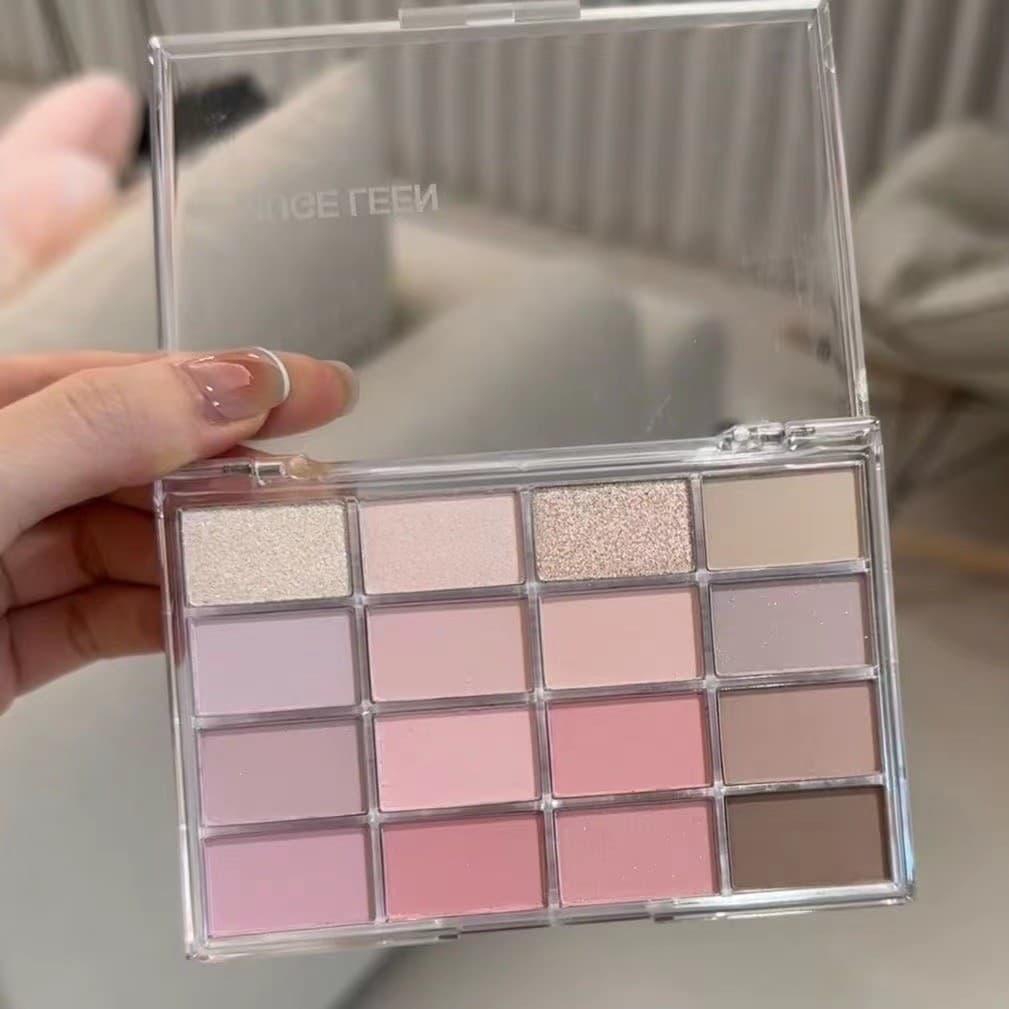 MUGELEEN Awakening Dezesseis cores paleta de sombras fosco perolado fino piscando baixa saturação estilo coreano cor ter