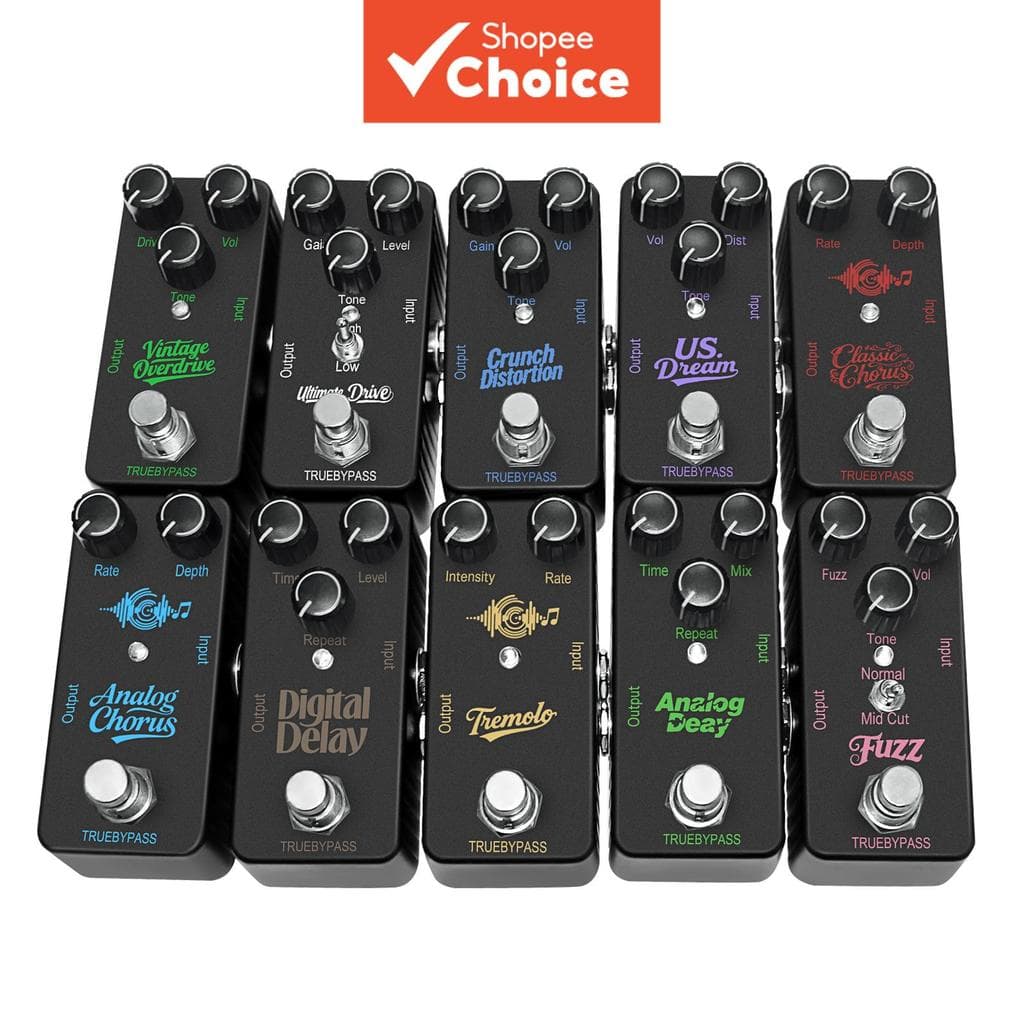 Mini pedal De Efeito Portátil De Bloco Único 9V American Dream vintage overdrive De Guitarra De Acionamento Final Fonte