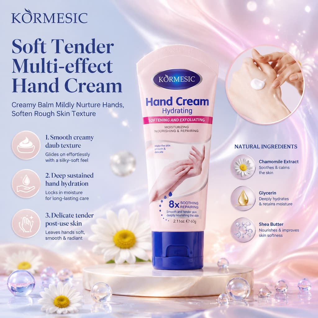 Creme para as mãos hidratante creme para as mãos kormesic atacado inglês completo NVZJ