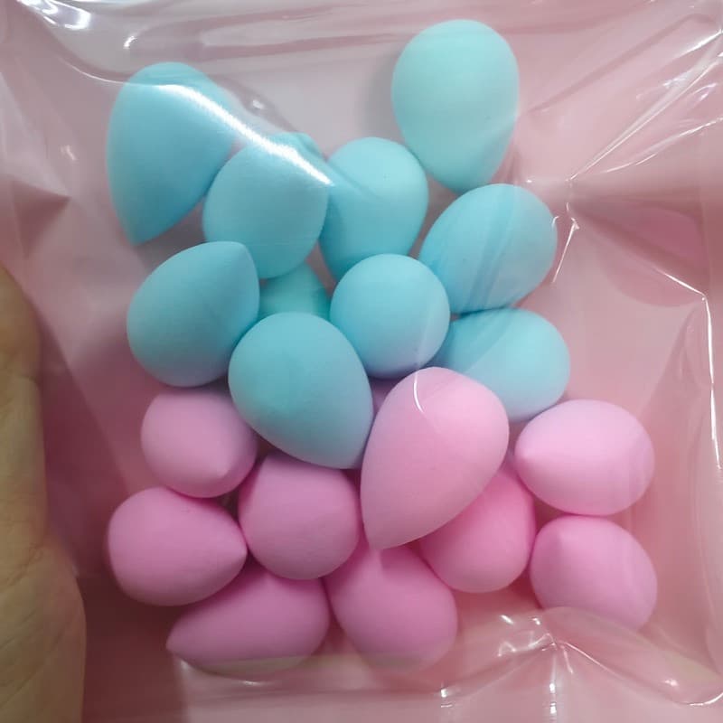 20 pçs Mini esponja de maquiagem em forma de ovo maquiagem macio puff corretivo misturado esponja de maquiagem solta puf