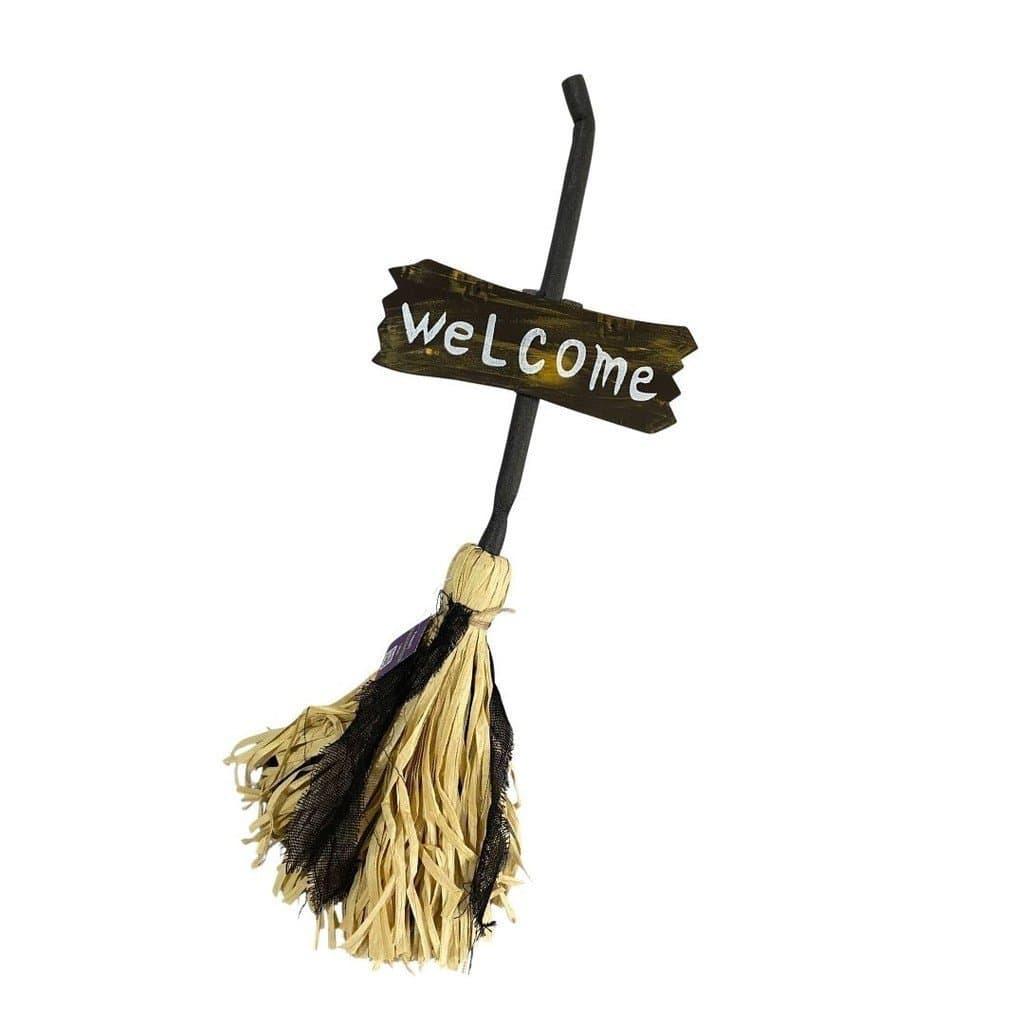 Vassoura Decorativa de Bruxa 64cm Dia das Bruxas Halloween