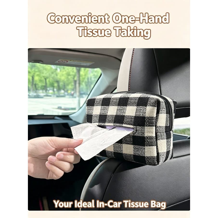 Caixa de tecido do carro simples treliça caixa de tecido do carro pendurado High-End pendurado saco criativo bonito caix