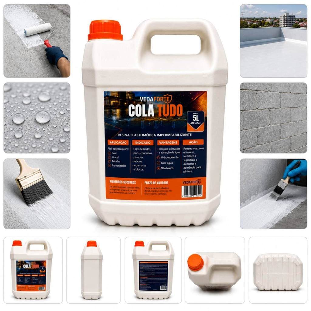 Cola Tudo Veda Forte Alta Performance Nanotecnologia [5 Litros] Veda Forte Vedaforte Multiuso Super Ultra High