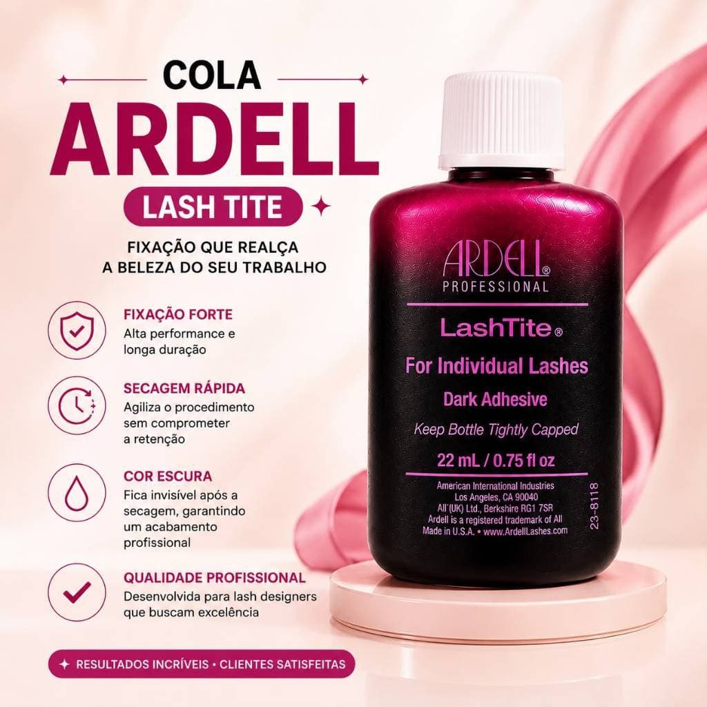 Cola Ardell 22ml para Cílios Fio a Fio Profissional Longa Duração e Secagem Rápida