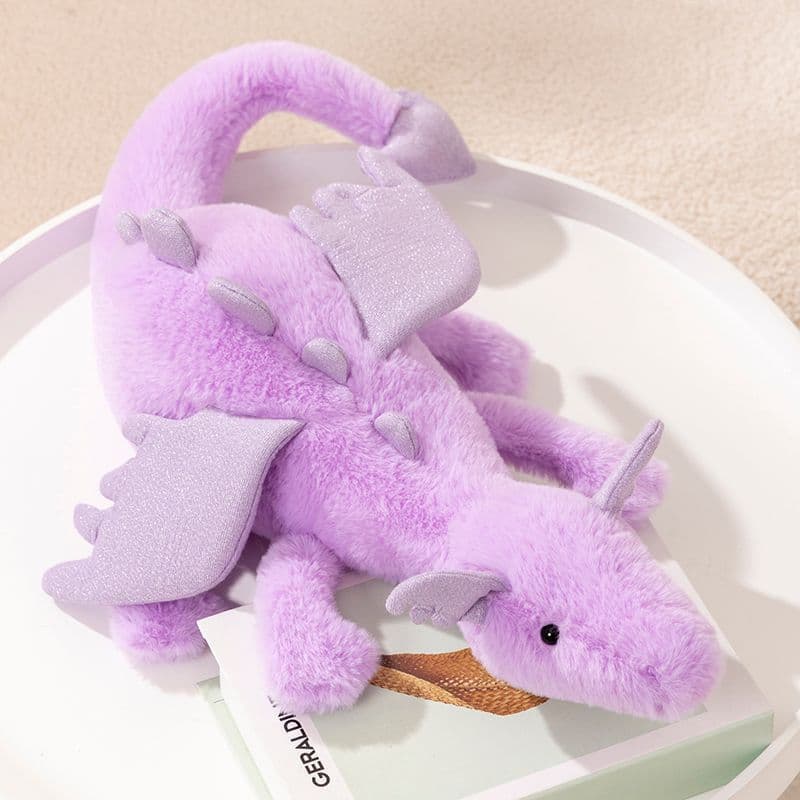 Novo Brinquedo de Pelúcia Interativo de Dragão de Neve de 50cm, Azul Dourado, Boneco Fofo para Gato MCRX