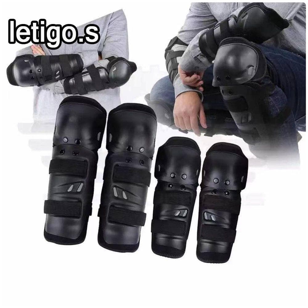 [LETIGO] Conjunto De Joelheiras E Cotoveleiras De 4 Unidades FX-25 Cabeça Redonda Para Equipamentos De Ciclismo De Corri