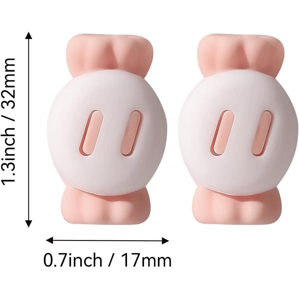 Conjunto de 2 peças de protetores de cabo fofos, adequados para cabos de carregamento de iPhone e Type-C, acessórios de