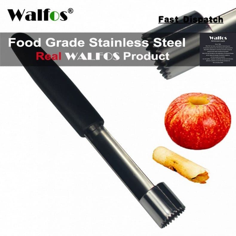 Removedor de Caroço de Aço Inoxidável Walfos 18cm para Maçãs e Peras, Ferramenta de Torção Fácil DJXA