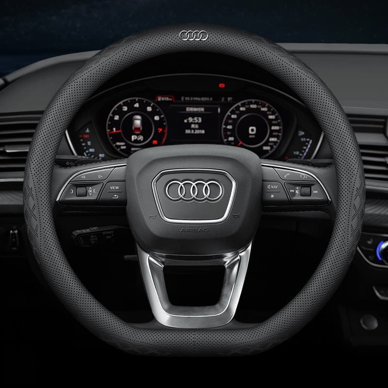 NOVO item Capa de Volante de Carro para Audi Sline A1 A3 A4 A5 A6 A7 A8 Q2 Q3 Q5 Q7 Q8 R8 S4 S3 S5 S6 S8 TT 2022 Acessór