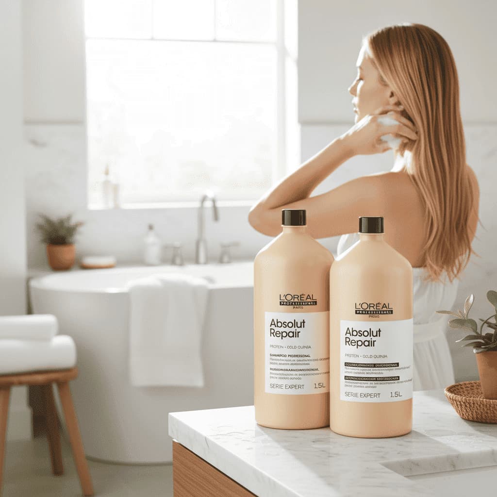 Kit Shampoo E Condicionador 1,5l Lore Absolut cortex Repair Gold Quinoa lor cortex