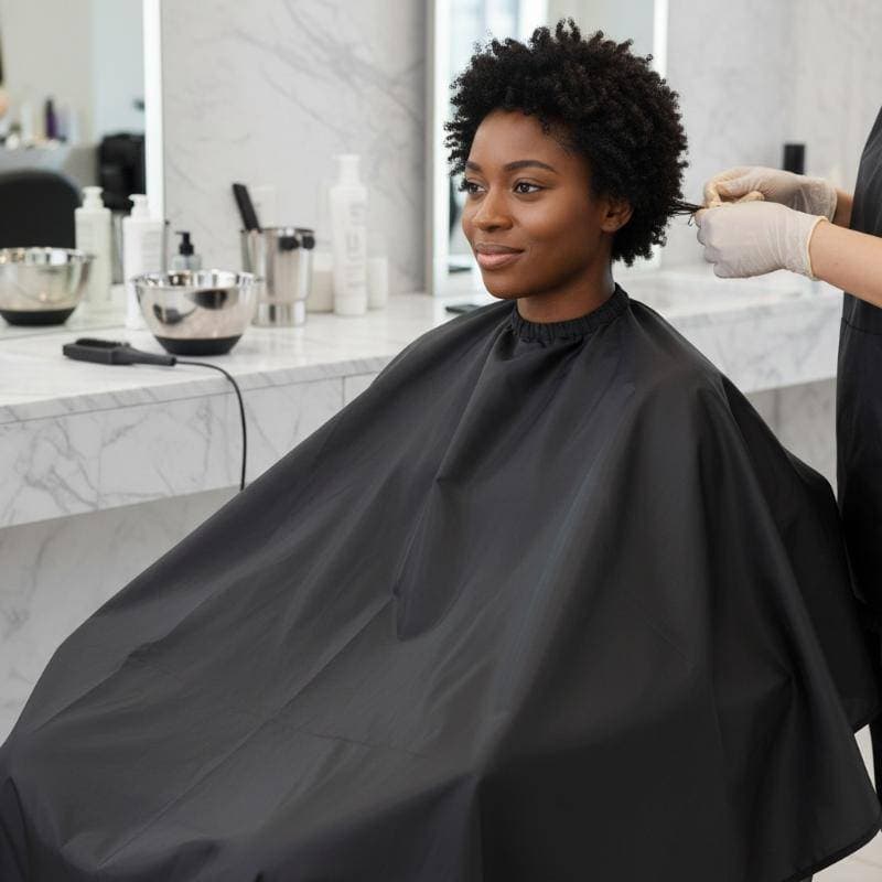 Coleira De Corte De Cabelo QUTI À Prova D'água Capa Para Colorir Pano De Barbeiro Vestido De Tintura Cabeleireiro Perm B