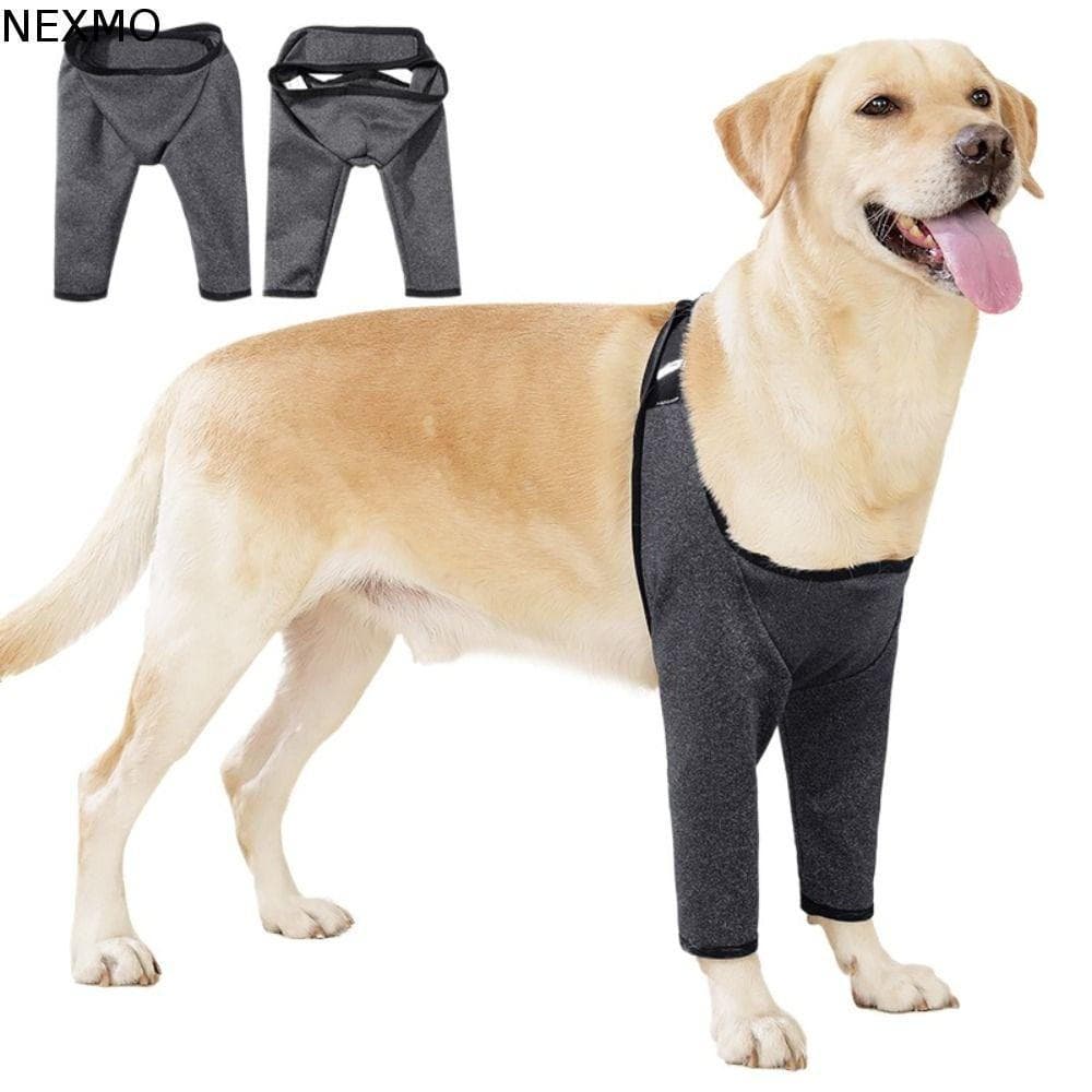 Manga De Suporte Para Perna De Cachorro NEXMO , Protetor De Cotovelo Elástico Ajustável Cães , Joelheiras Macias E Respi