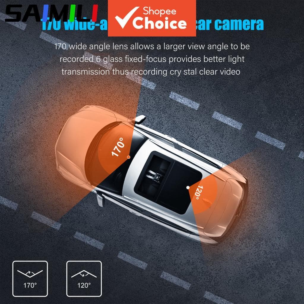 Câmera Veicular Dupla Lente 1080p 4 Dashcam