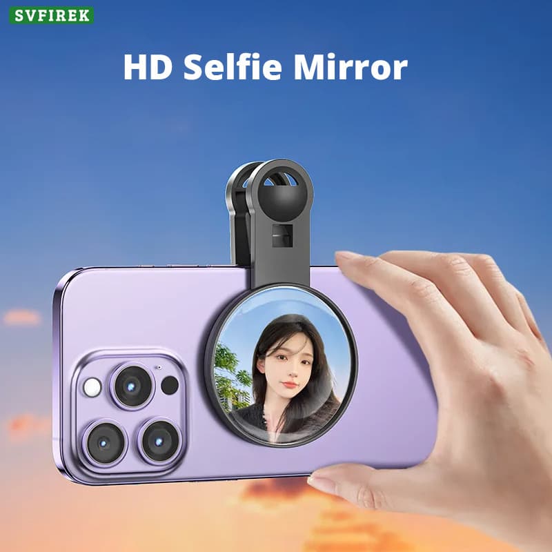 Smartphone Câmera Espelho Reflexões Lente De Reflexão Do Telefone Móvel Clipes De Tiro Conjunto HD Selfie Refletor Vidro