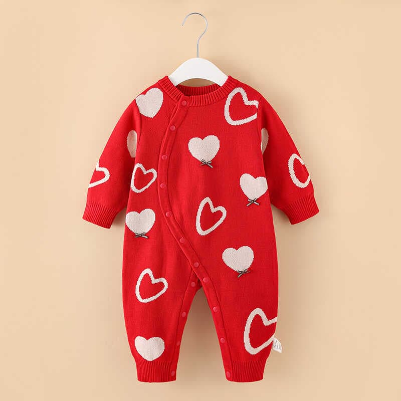 0-2 anos de idade macacão do bebê vermelho festivo ano roupas outono inverno estilo dupla camada camisola roupas do bebê