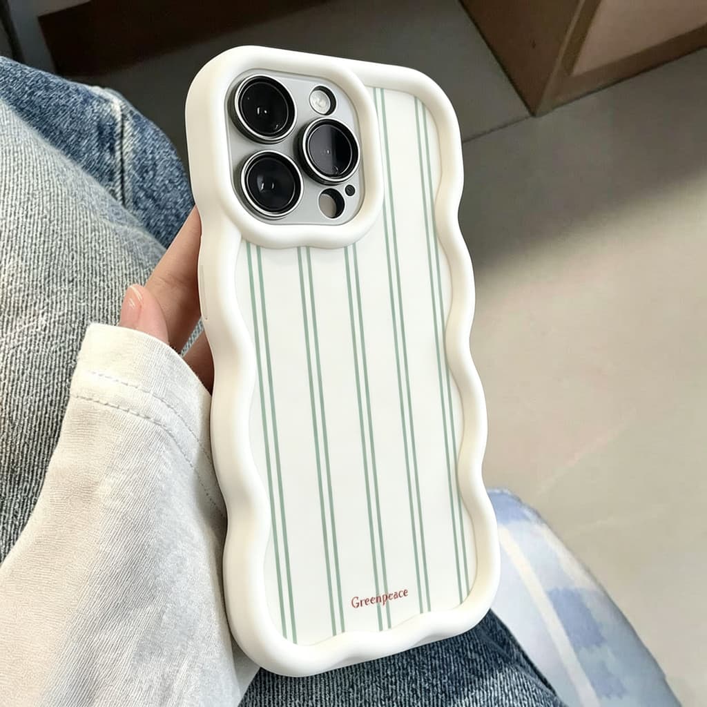 Listras Verticais Capa Capinha Para iPhone16 15 14 13 12 11 17 Air Pro Max XR 16E Silicone Flexível Anti-Impacto