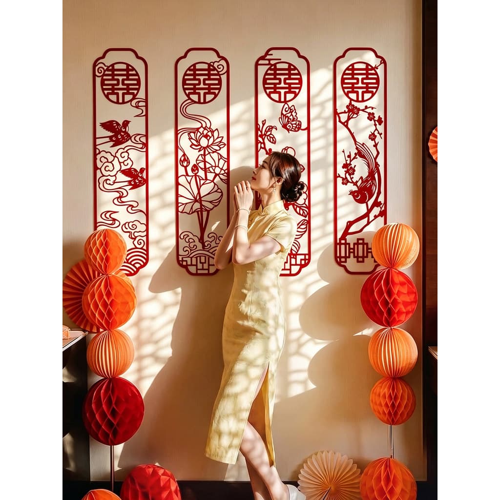 Conjunto de decoração de quarto de casamento masculino feminino proprietário quarto Hotel casamento novo quarto sofá fun