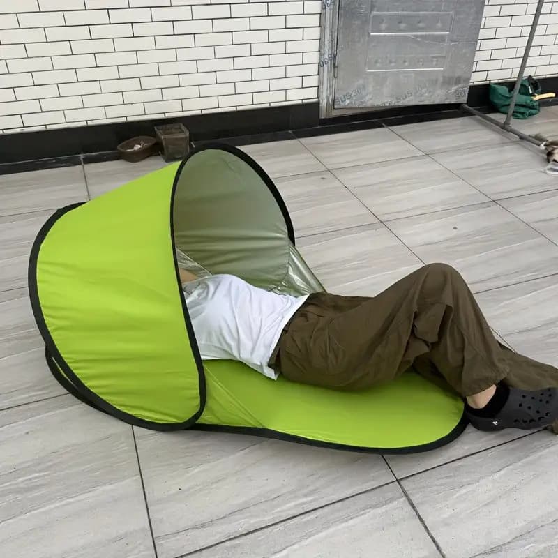 Barraca de Camping Instantânea para 1 Pessoa - Montagem Rápida em 1 Segundo, Leve e Portátil, Design Frontal Aberto com