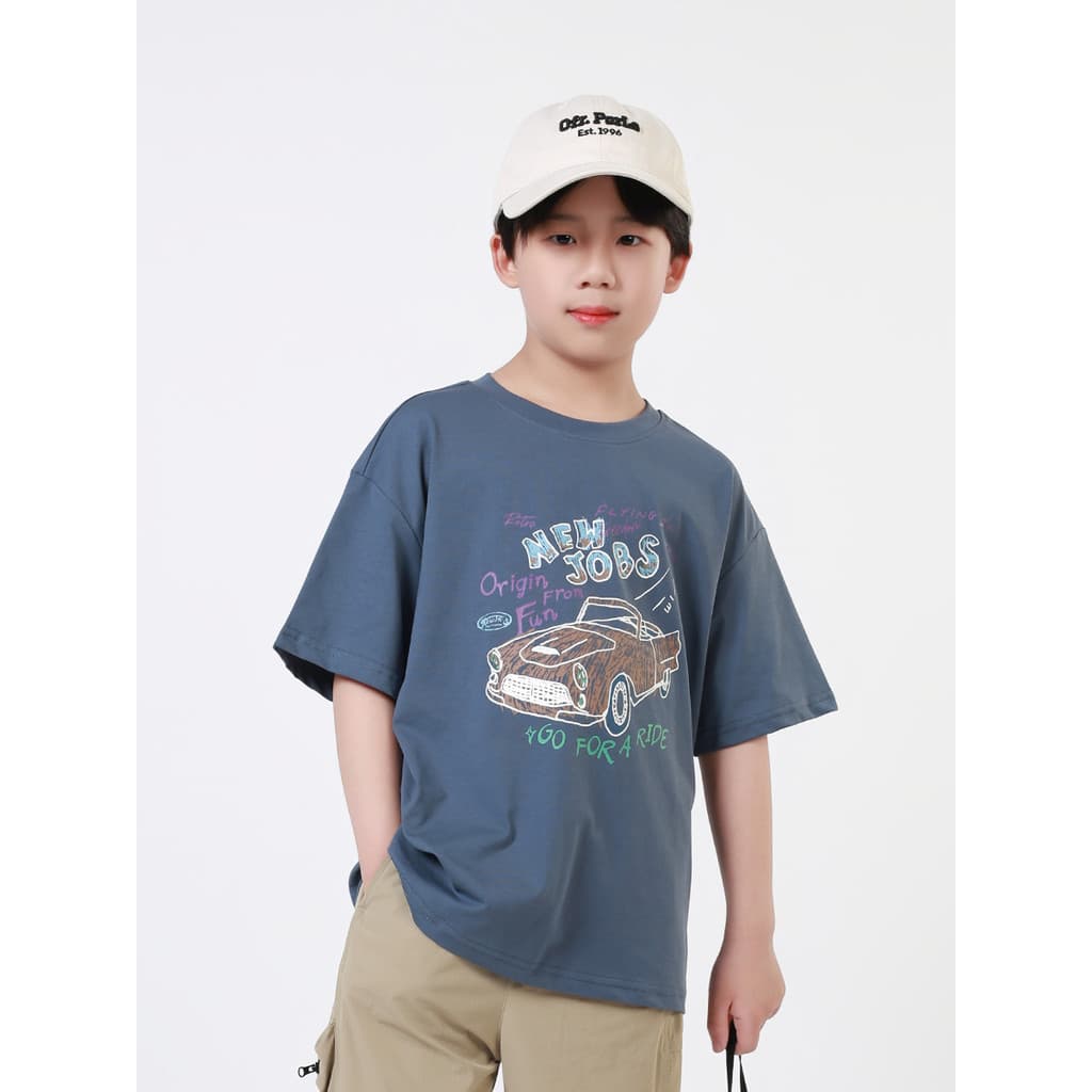 Jin Xiaodou roupas infantis meninos camiseta de manga curta roupas de verão roupas infantis sorona sorona legal meninos