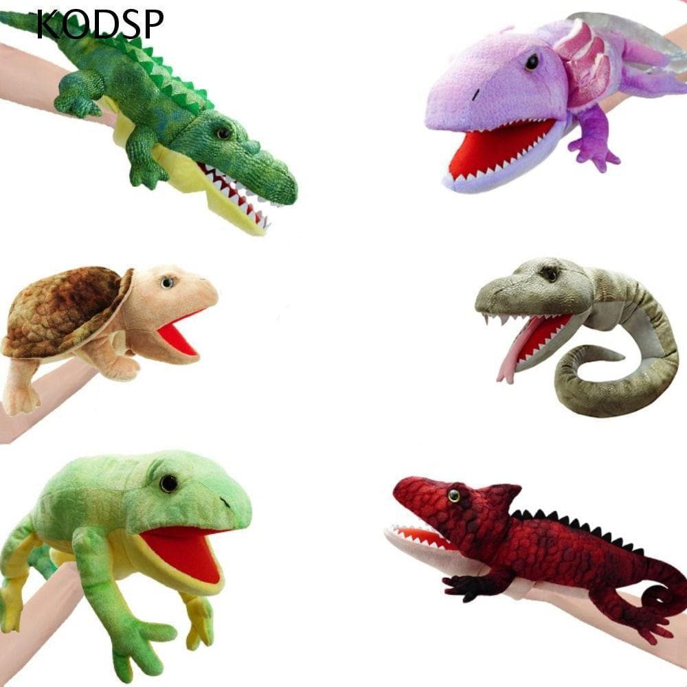Fantoche De Mão Animal KODSP , De Pelúcia De Crocodilo Sapo De Cobra Lagarto Contar Histórias De Salamandra De Tartaruga