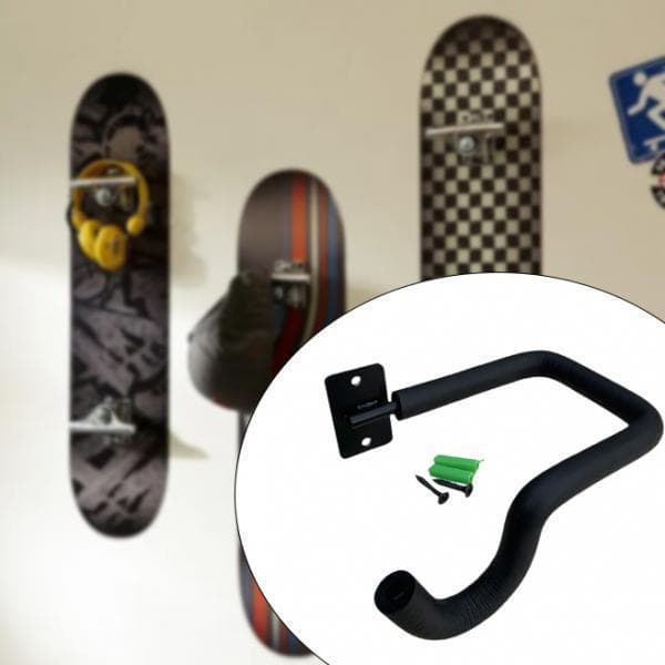 [Nepin] Suporte De Parede Para Skate De Metal , Ideal Casa , Com Rodas Externas , Fácil De Montar , Ganchos Fixação
