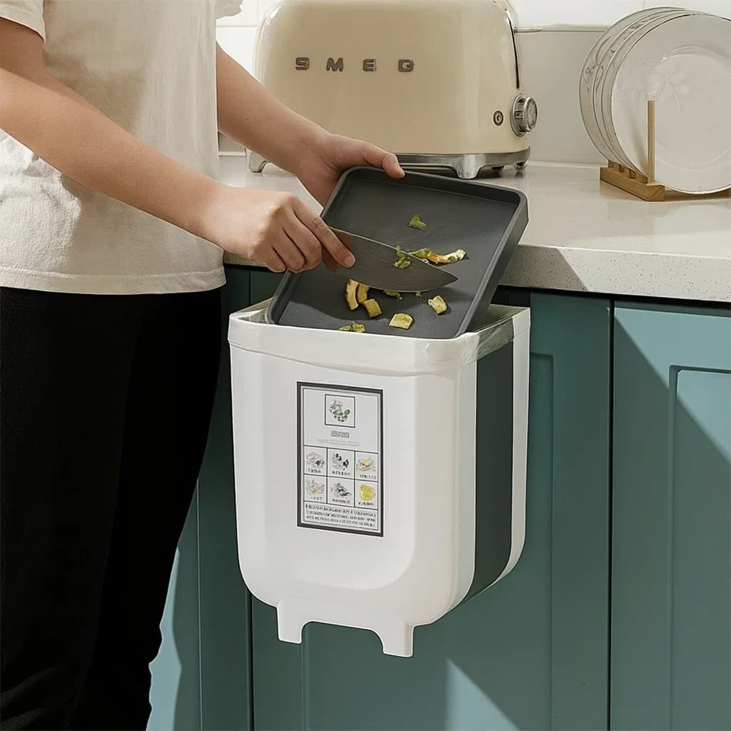 Lixeira Penduravel Pia Cesto Lixo Reciclagem Papel Organizacao Cozinha Casa