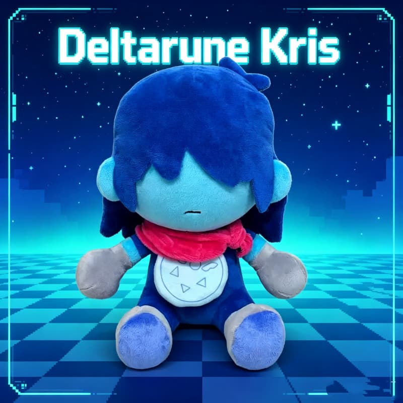 Brinquedo de Pelúcia Deltarune Kris de 20cm, Boneca de Pelúcia do Personagem do Jogo Undertale Chara, Presente Colecioná