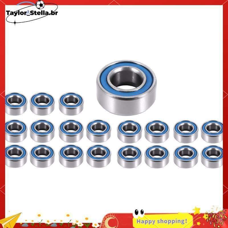 20 Peças MR105-5X10X4mm Rolamento De Esferas De Aço Rolamentos Em Miniatura Com Blindagem Dupla , Azul