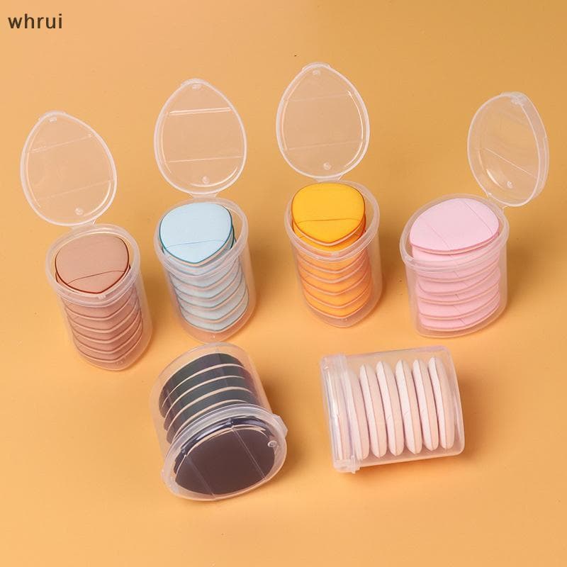[WHRUI] Conjunto De Mini Esponja De Maquiagem Com 7 Peças : Sopro Cosmético Profissional Para Corretivo E Base
