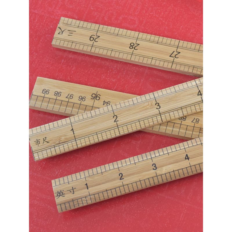 Fazer roupas alfaiate régua de corte tamanho especial dupla face escala medidor régua 100cm bambu medição roupas régua c
