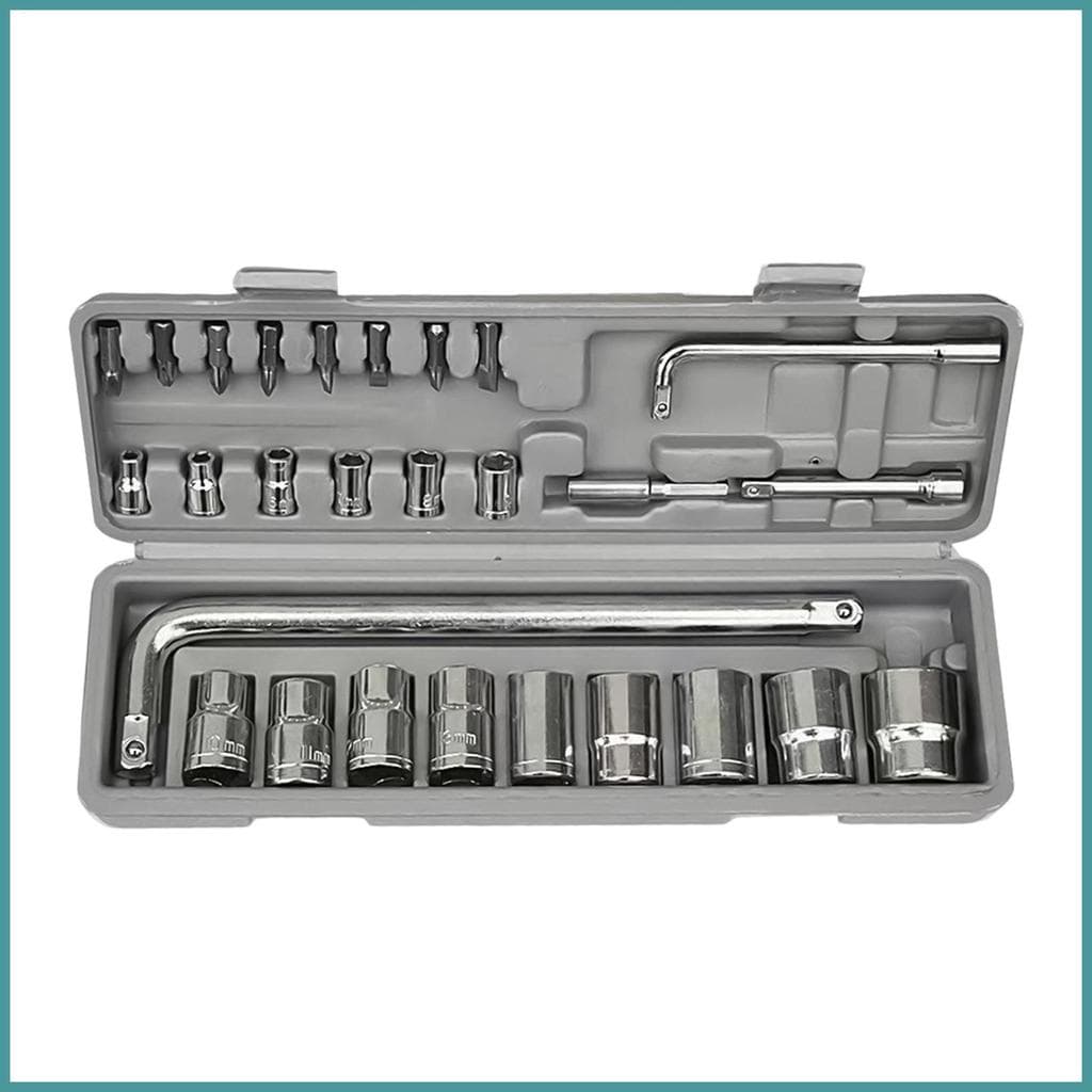 Conjunto De Chave De Soquete Extensão Catraca Ferramenta Manual Com Caso Armazenamento Para Casa Garagem Oficina Carro h