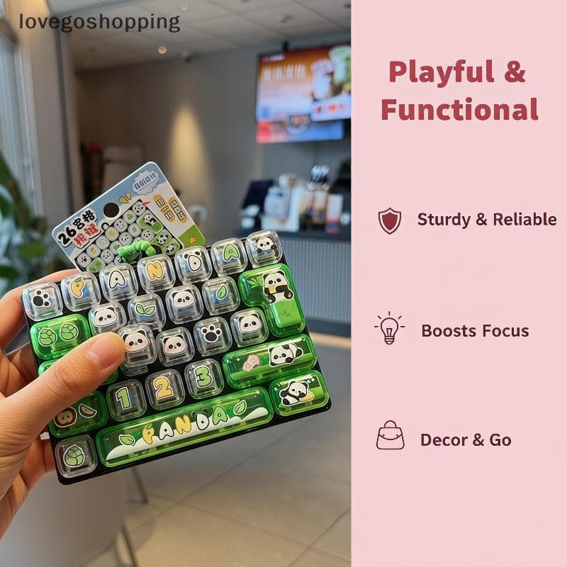 [lovego] Mini Teclado Fofo Brinquedo Fidget Padrão De Frutas 26 Teclas Portátil Para Alívio Do Estresse Crianças Escola