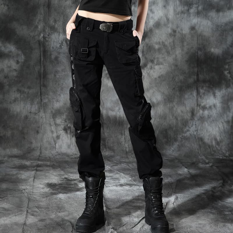 2026 novo estilo macacão feminino Casual camuflagem calças na moda nacional solto em linha reta bf estilo exército verde