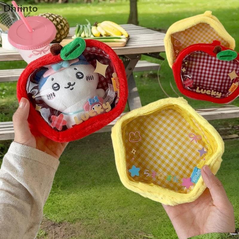 [Dhiint] Mini Bolsa Organizadora De Pelúcia Em Formato De Estrela De 1 Peça , De Moedas Fofa , Porta-Chaves , Carteira J
