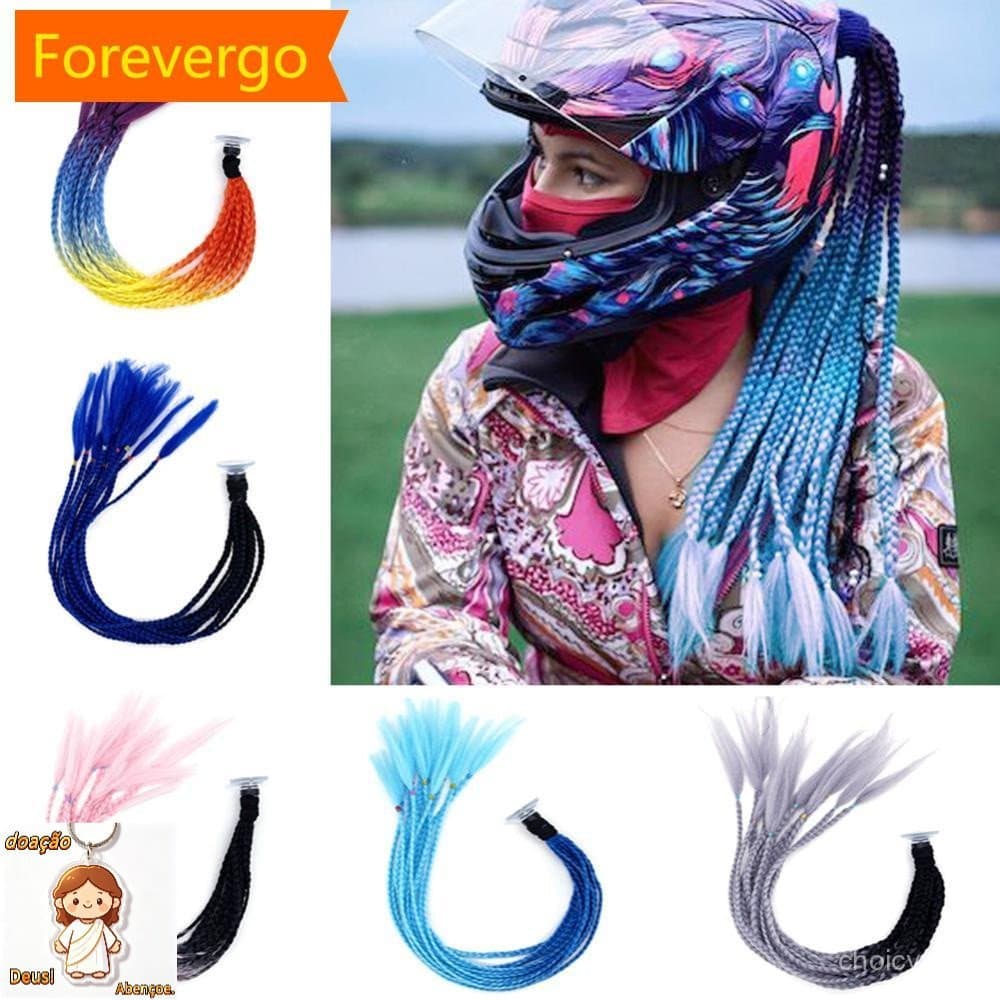 Capacete de Motocicleta Forevergo 24" com Tranças para Mulheres e Homens A3U2