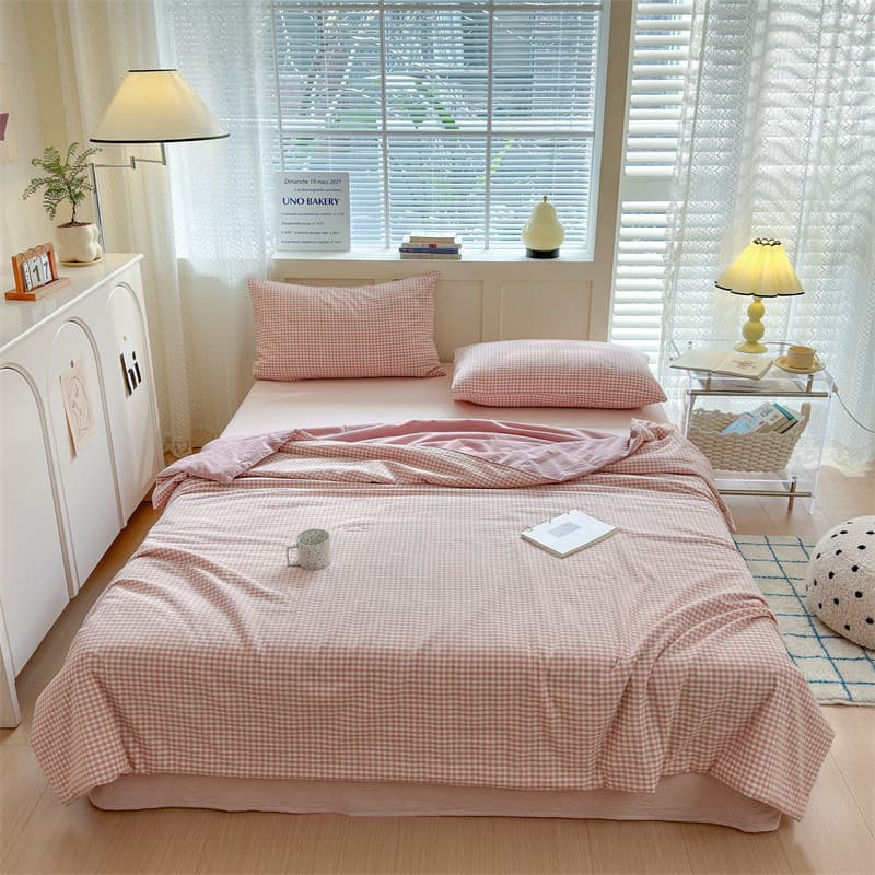 Mution/Miaoxuan Japonês Simples Algodão Lavado Algodão Soja Colcha de Verão Cama Macia Colcha Fresca de Verão