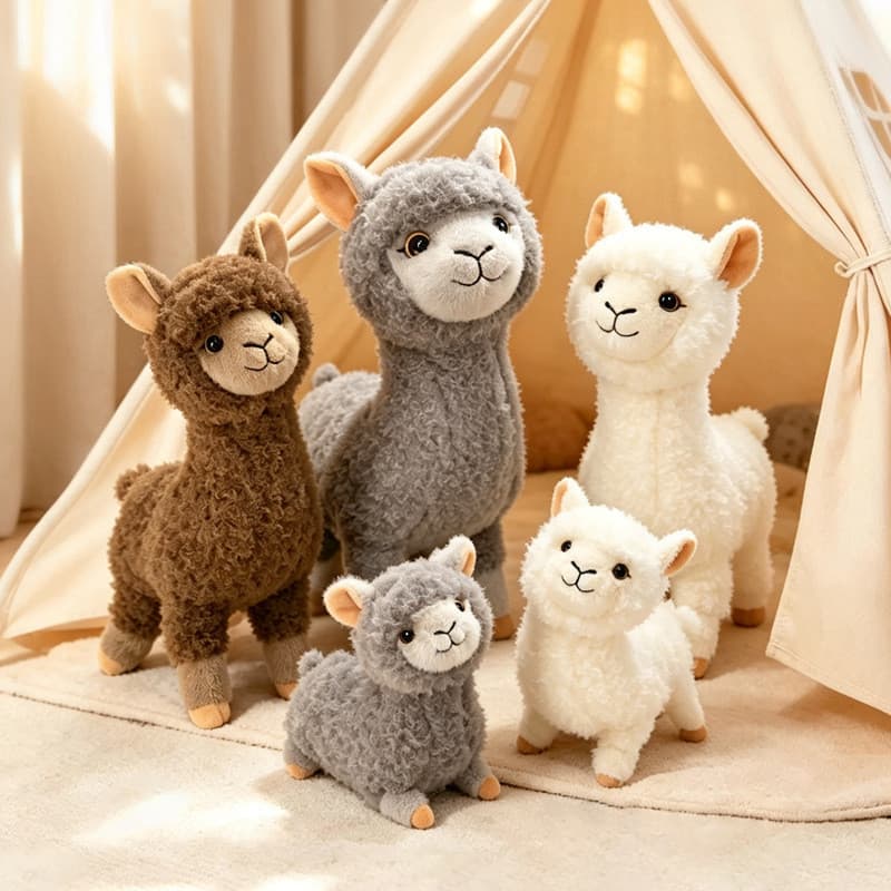 Bonito encaracolado alpaca brinquedo de pelúcia lã encaracolada alpaca boneca travesseiro macio boneca crianças calmante