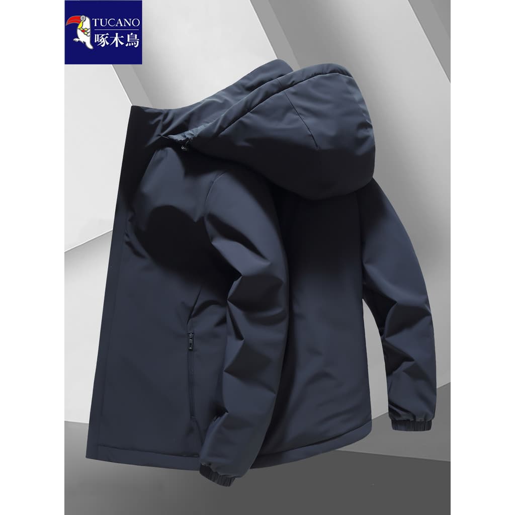 Woodpecker Plus Size Masculino Outono Inverno Jaqueta Masculina Solta Acolchoada de Algodão Jaqueta Masculina Plus Fat P