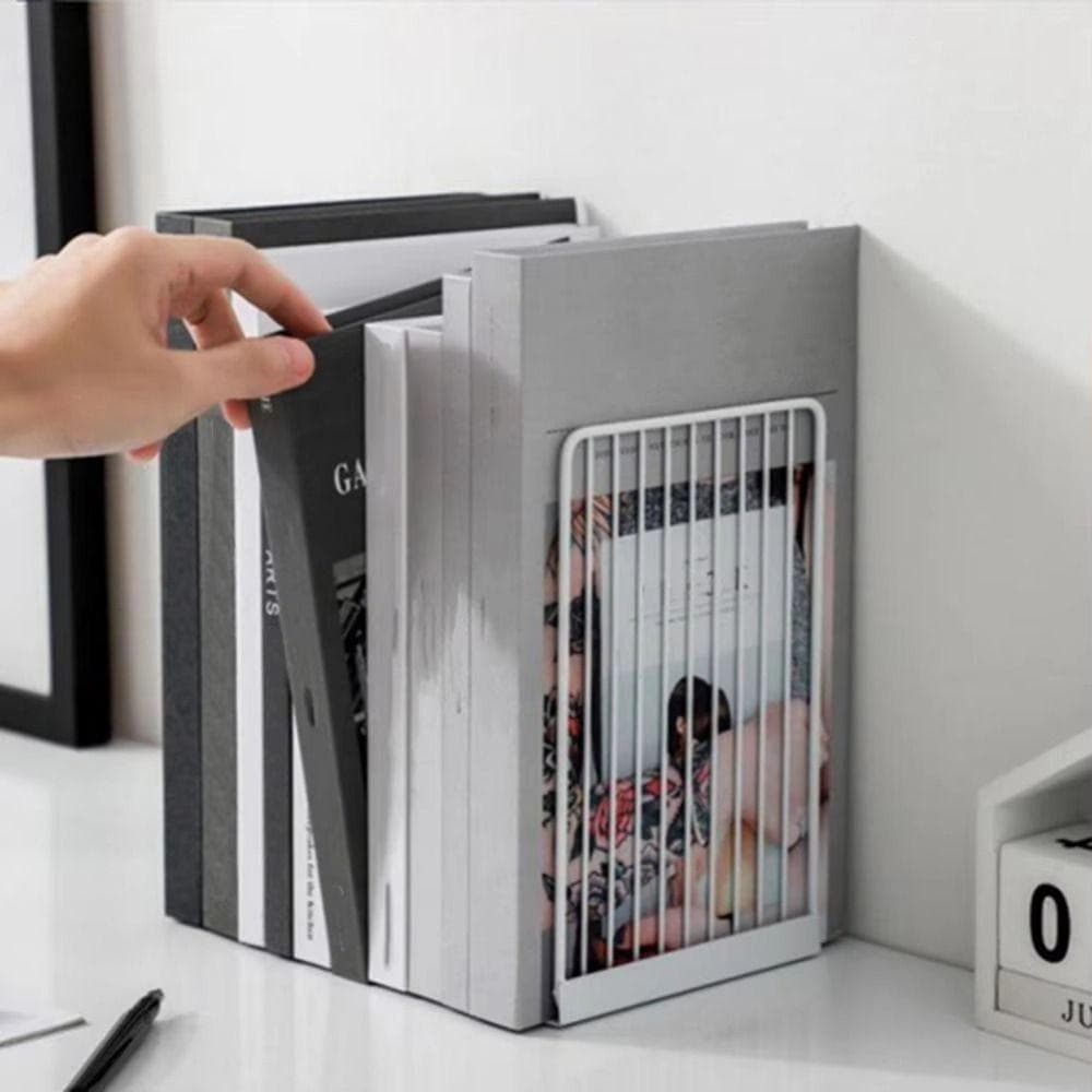 Suportes Para Livros De Metal SD413UDC , Suporte Simples Antiderrapante Reutilizável , Estante De Mesa Resistente Vertic