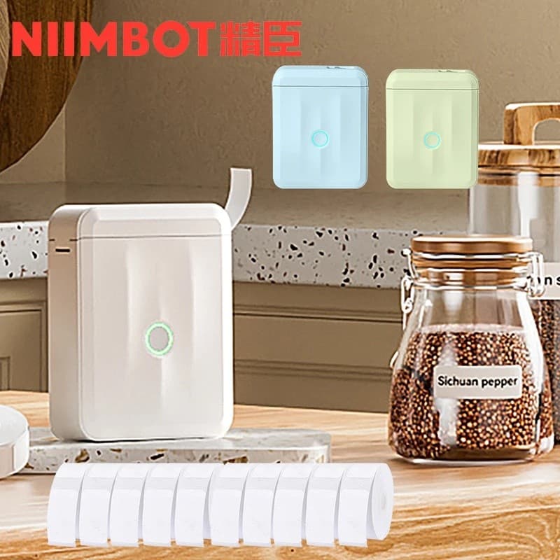 Máquina Fabricante De Etiquetas NIIMBOT Com Fita , D110 , Versão Atualizada , Mini Portátil , Bluetooth , Impressora Tér