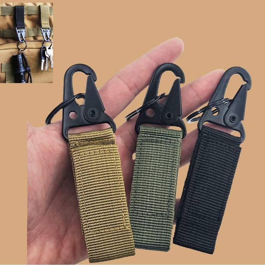Ganchos Para Chaves De Mochila , De Bico De Águia Com Correias De nylon , Mosquetões De Cinto , Adequados Acampamento Ao