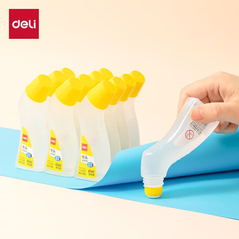 Deli cotovelo transparente cola líquida estudantes de escritório fazer artesanal crianças pasta forte única cola transpa