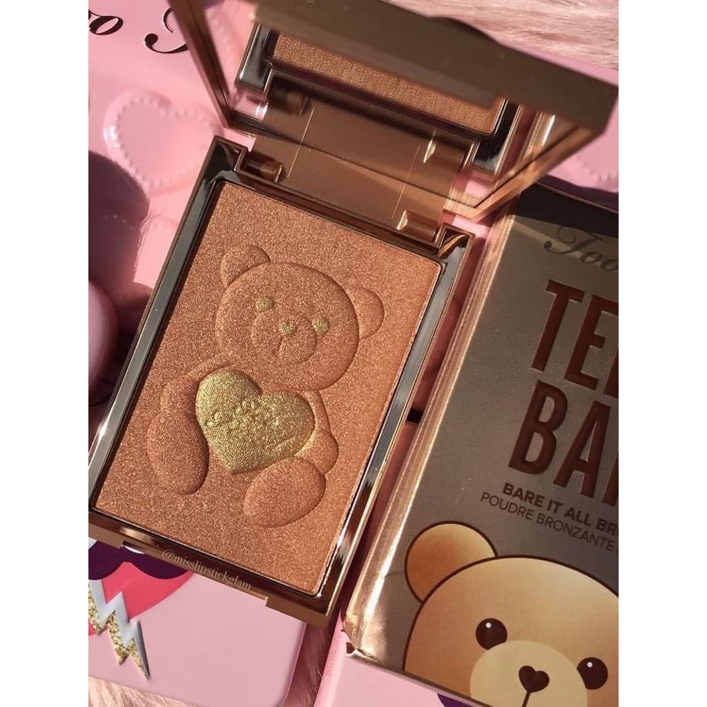 Muito fofo ~ Too Faced Teddy Bare Edição limitada Teddy Bear Series Placa de contorno de alto brilho 8g