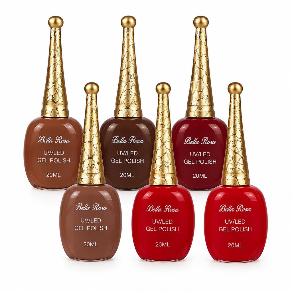 Kit Esmalte Em Gel 6 Cores UV LED Manicure Profissional Manicure Profissional Esmaltação Gel UV LED Kit 6 Cores