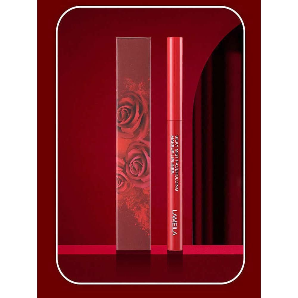Linha labial desbotada automática tia linha de gancho tridimensional não é fácil de fosco iniciante à prova d'água de lo