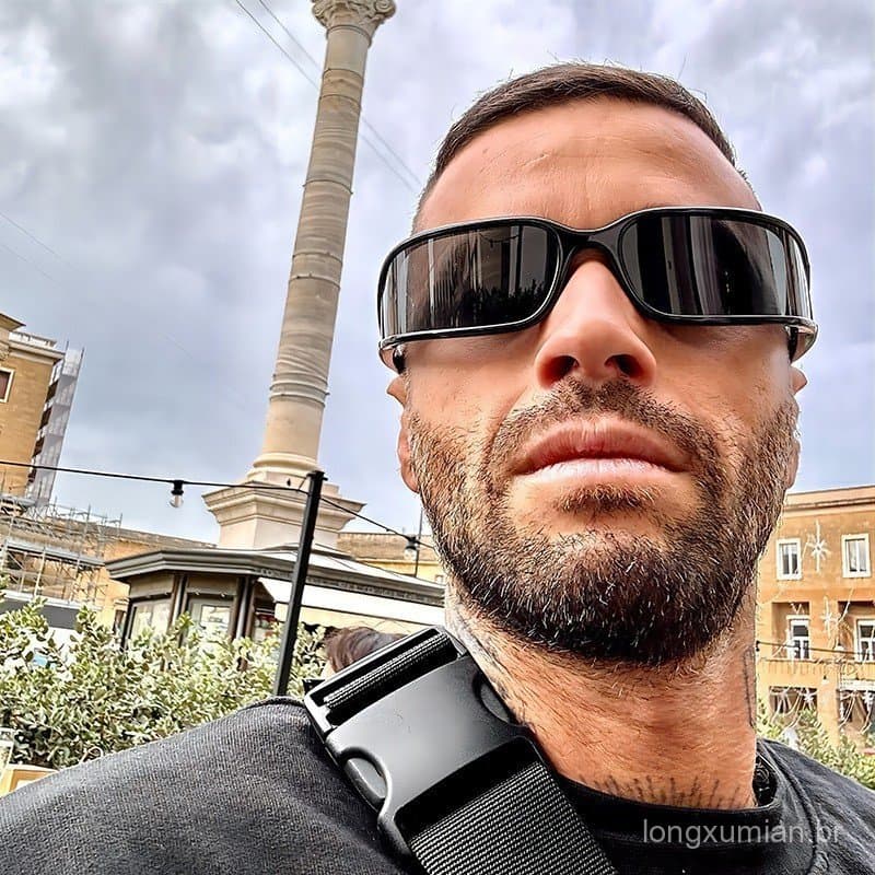 Novos Óculos de Sol Esportivos Curvos e Modernos para Ciclismo, Óculos de Sol de Proteção Solar para Uso Externo, Estilo
